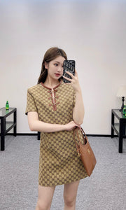 CLTH460 GG Canvas Dress with Horsebit / SizeS/M/L