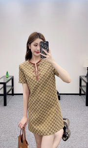 CLTH460 GG Canvas Dress with Horsebit / SizeS/M/L