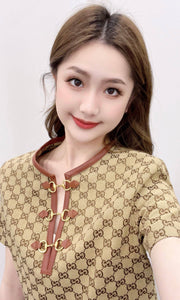 CLTH460 GG Canvas Dress with Horsebit / SizeS/M/L