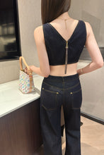 Load image into Gallery viewer, CLTH464 LV Cuffed Hem Flared Jeans
