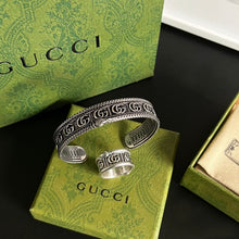 Load image into Gallery viewer, JW718 Silver ring with Double G
