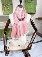 Load image into Gallery viewer, CLTH340 GG Wool Shawl with Web / 70X200cm(27.5x78.7in)
