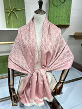 Load image into Gallery viewer, CLTH339 GG Wool Shawl with Web / 70X200cm(27.5x78.7in)
