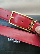 Load image into Gallery viewer, BL209 YSK Cassandre Belt with Square Buckle in Smooth Leather / 30mm
