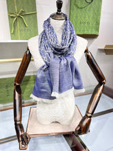 Load image into Gallery viewer, CLTH339 GG Wool Shawl with Web / 70X200cm(27.5x78.7in)
