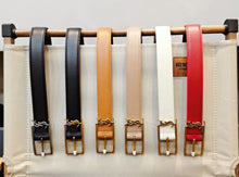 Load image into Gallery viewer, BL209 YSK Cassandre Belt with Square Buckle in Smooth Leather / 30mm
