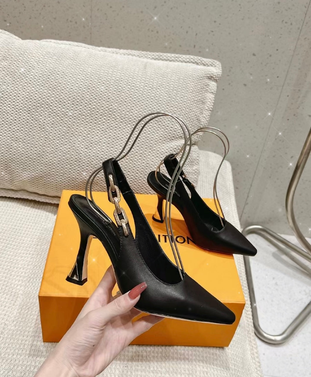 SE1313 LB Sparkle Slingback Pump / Size4-10