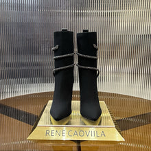 Load image into Gallery viewer, SE1491 Rene Caovilla Margot Black And Silver Ankle Boot 105 / Size4-12
