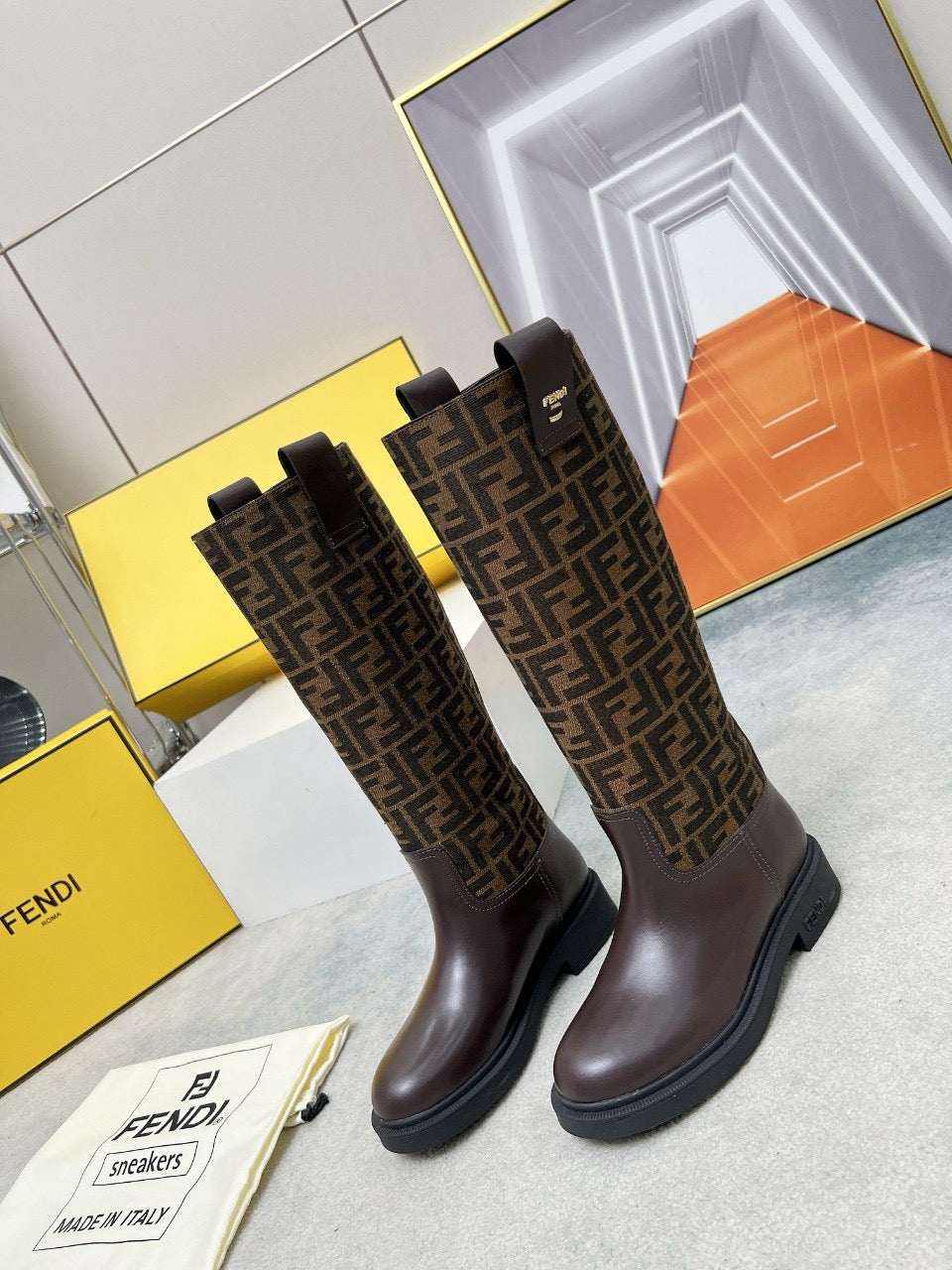SE1496 Fendi Filo Boots / Size5-11
