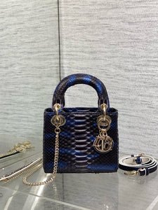 DR573 Mini Lady Dior Bag(Snakeskin) / 6.5 x 6 x 3 inches / HIGHEST QUALITY VERSION