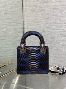 DR573 Mini Lady Dior Bag(Snakeskin) / 6.5 x 6 x 3 inches / HIGHEST QUALITY VERSION