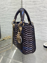 Load image into Gallery viewer, DR574 Mini Lady Dior Bag(Snakeskin) / 6.5 x 6 x 3 inches / HIGHEST QUALITY VERSION
