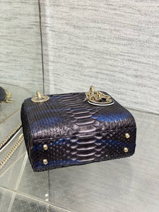 DR573 Mini Lady Dior Bag(Snakeskin) / 6.5 x 6 x 3 inches / HIGHEST QUALITY VERSION