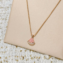 Load image into Gallery viewer, LW1427 BVLGARI Divas' Dream Pink Chalcedony Fan Necklace
