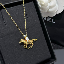 Load image into Gallery viewer, JW1430 CHANEL Equestrian Knight Horse Necklace
