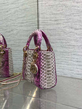 Load image into Gallery viewer, DR574 Mini Lady Dior Bag(Snakeskin) / 6.5 x 6 x 3 inches / HIGHEST QUALITY VERSION
