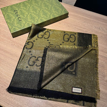 Load image into Gallery viewer, CLTH410 GG Jacquard Shawl / 51&quot;W x 51&quot;L
