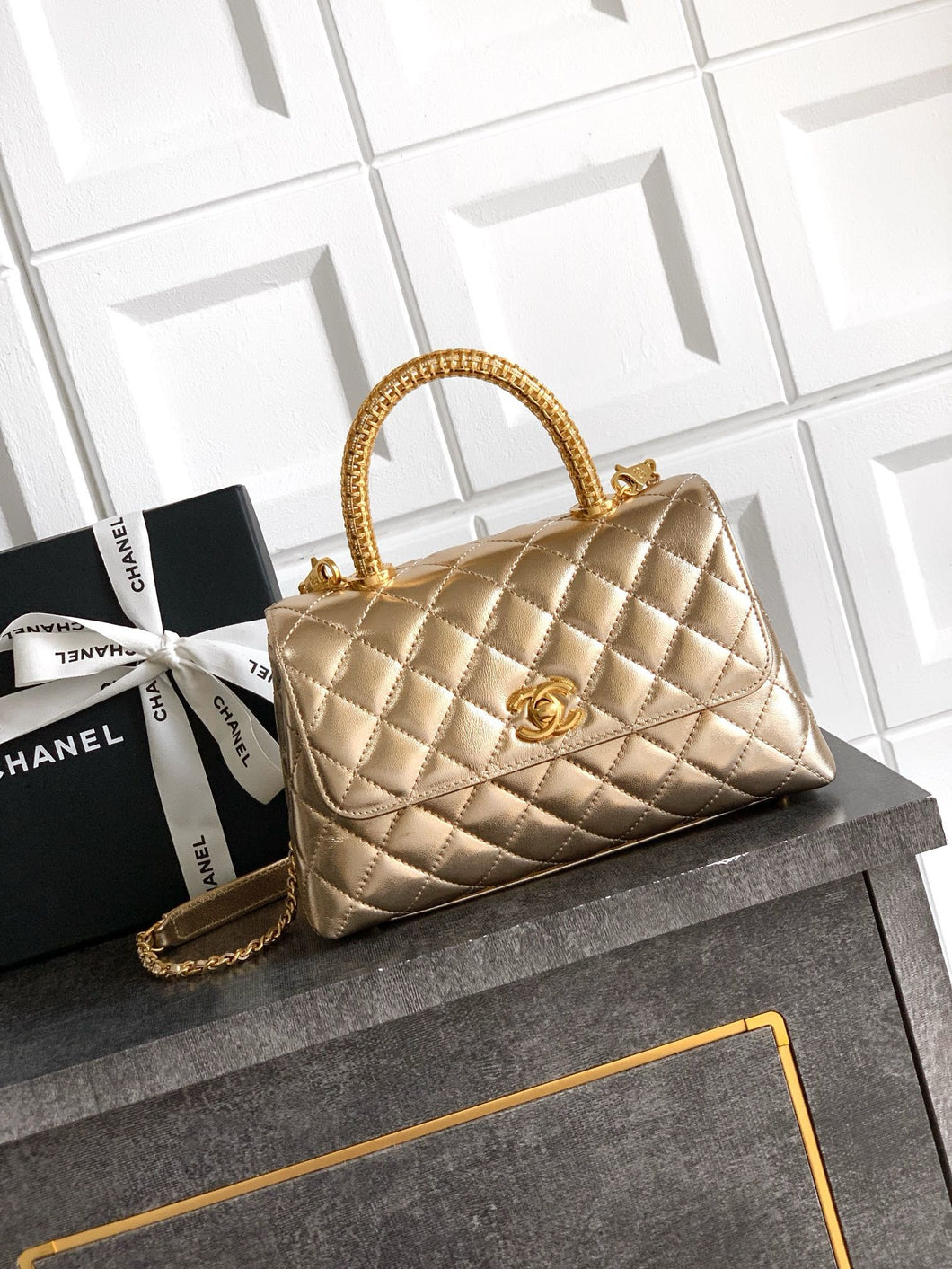 CC1159 Small Flap Bag with Top Handle / 5.5x9.4x3.9inch / HIGHEST QUALITY VERSION