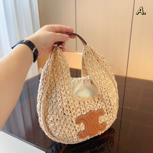 Load image into Gallery viewer, CL114 Raffia Hobo Bag / 11.8x2x11.8inch
