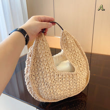 Load image into Gallery viewer, CL114 Raffia Hobo Bag / 11.8x2x11.8inch
