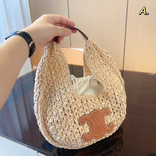 Load image into Gallery viewer, CL114 Raffia Hobo Bag / 11.8x2x11.8inch
