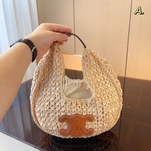 Load image into Gallery viewer, CL114 Raffia Hobo Bag / 11.8x2x11.8inch
