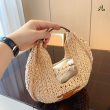 Load image into Gallery viewer, CL114 Raffia Hobo Bag / 11.8x2x11.8inch
