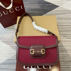 GC667 Gucci Horsebit 1955 Small Shoulder Bag / HIGHEST QUALITY VERSION /  9.8"W x 7"H x 3.1"D