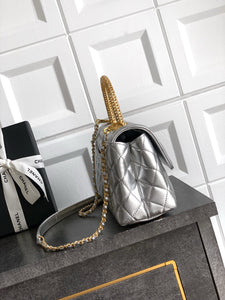 CC1160 Small Flap Bag with Top Handle / 5.5x9.4x3.9inch / HIGHEST QUALITY VERSION