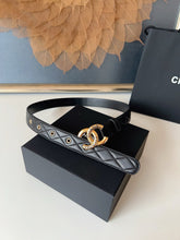 Load image into Gallery viewer, BL270 CHANEL Classic Double C Belt in Gunmetal &amp; Calfskin / 3.0 cm
