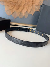 Load image into Gallery viewer, BL270 CHANEL Classic Double C Belt in Gunmetal &amp; Calfskin / 3.0 cm
