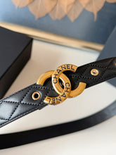 Load image into Gallery viewer, BL270 CHANEL Classic Double C Belt in Gunmetal &amp; Calfskin / 3.0 cm
