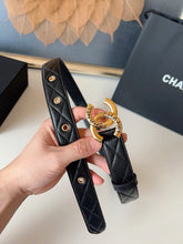 Load image into Gallery viewer, BL270 CHANEL Classic Double C Belt in Gunmetal &amp; Calfskin / 3.0 cm
