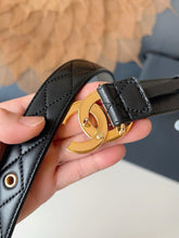 Load image into Gallery viewer, BL270 CHANEL Classic Double C Belt in Gunmetal &amp; Calfskin / 3.0 cm
