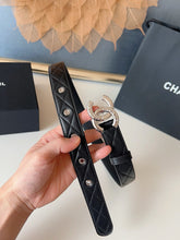 Load image into Gallery viewer, BL271 CHANEL Classic Double C Belt in Gunmetal &amp; Calfskin / 3.0 cm
