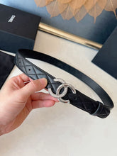 Load image into Gallery viewer, BL272 CHANEL Classic Double C Belt in Gunmetal &amp; Calfskin / 3.0 cm
