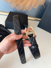 Load image into Gallery viewer, BL273 CHANEL Classic Double C Belt in Gunmetal &amp; Calfskin / 3.0 cm
