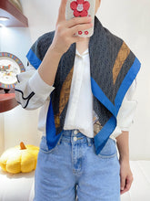 Load image into Gallery viewer, CLTH342 FF Multicolor Silk Foulard / 90x90cm(35..4x35.4inch)
