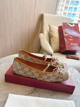 Load image into Gallery viewer, SE1738 Women's GG Crystal Gucci Horsebit Ballet Flat / Size5-11
