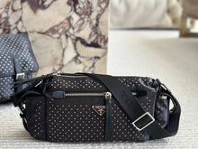 Load image into Gallery viewer, PD344 Re-Nylon Bag with Studs / 13.4x6.3inch
