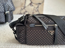 Load image into Gallery viewer, PD344 Re-Nylon Bag with Studs / 13.4x6.3inch
