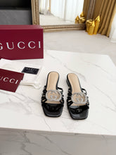 Load image into Gallery viewer, SE1737 Gucci Women's slide with crystal Interlocking G / Size5-12
