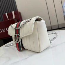 Load image into Gallery viewer, GC804 Gucci GG Marmont White Vertical / HIGHEST QUALITY VERSION / 26 x 15 x 7 cm
