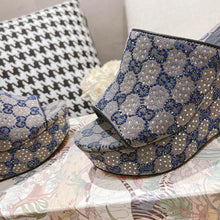 Load image into Gallery viewer, SE1078 Women&#39;s GG Platform Slide Sandal /  Size5-11
