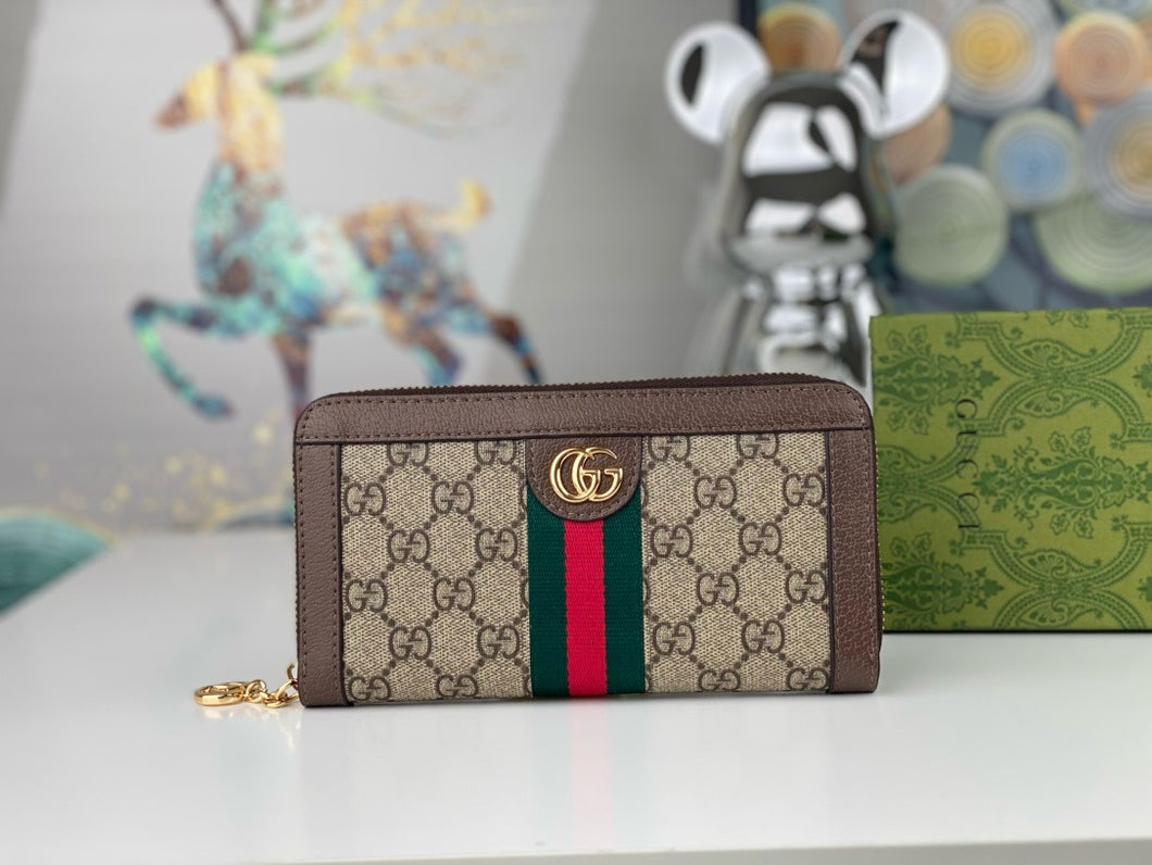 GC608 Ophidia GG Zip Around Wallet / 7.5