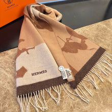 Load image into Gallery viewer, CLTH486 Hermes Cashmere Scarf / 11.8 x 63inch
