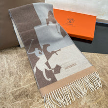 Load image into Gallery viewer, CLTH487 Hermes Cashmere Scarf / 11.8 x 63inch
