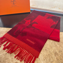 Load image into Gallery viewer, CLTH488 Hermes Cashmere Scarf / 11.8 x 63inch
