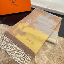 Load image into Gallery viewer, CLTH489 Hermes Cashmere Scarf / 11.8 x 63inch
