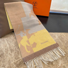 Load image into Gallery viewer, CLTH489 Hermes Cashmere Scarf / 11.8 x 63inch
